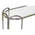 Kép 3/5 - Konzol asztal fém, üveg 115,5x36,5x78 cm ezüst