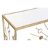 Kép 3/6 - Konzol asztal fém, üveg 120x35x80 cm arany, fekete