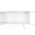 Kép 5/9 - Konzol asztal fém, üveg 120x35x80 cm fehér
