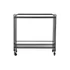 Kép 6/6 - Konzol asztal fém, üveg 80x28x80,5 cm fekete
