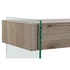 Kép 4/8 - Konzol asztal hőállóüveg, mdf 110x40x75 cm natúr, átlátszó
