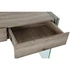 Kép 5/8 - Konzol asztal hőállóüveg, mdf 110x40x75 cm natúr, átlátszó