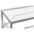 Kép 3/6 - Konzol asztal inox, üveg 120x40x78 cm ezüst