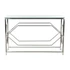 Kép 6/6 - Konzol asztal inox, üveg 120x40x78 cm ezüst