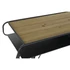Kép 3/7 - Konzol asztal lucfenyő, fém 120x38x78 cm fekete, világosbarna