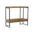 Kép 2/5 - Konzol asztal lucfenyő, fém 90x35x80 cm világosbarna, fekete