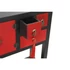 Kép 5/6 - Konzol asztal lucfenyő, mdf 95x25x78,5 cm piros, fekete