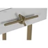 Kép 9/9 - Konzol asztal mangófa, fém 90x45x74 cm fehér, arany