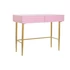 Kép 2/8 - Konzol asztal mangófa, fém 90x45x74 cm pink, arany