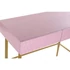 Kép 3/8 - Konzol asztal mangófa, fém 90x45x74 cm pink, arany