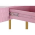 Kép 6/8 - Konzol asztal mangófa, fém 90x45x74 cm pink, arany