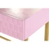 Kép 7/8 - Konzol asztal mangófa, fém 90x45x74 cm pink, arany