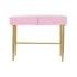 Kép 8/8 - Konzol asztal mangófa, fém 90x45x74 cm pink, arany