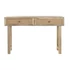 Kép 6/7 - Konzol asztal mangófa, rattan 120x35x77 cm barna, natúr