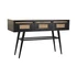 Kép 2/7 - Konzol asztal mangófa, rattan 125x40x76 cm fekete, natúr