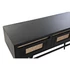 Kép 3/7 - Konzol asztal mangófa, rattan 125x40x76 cm fekete, natúr