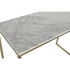 Kép 3/7 - Konzol asztal márvány, fém 100x40x77 cm fehér, arany