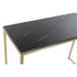 Kép 3/6 - Konzol asztal márvány, fém 100x40x77 cm fekete, arany