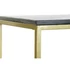 Kép 5/6 - Konzol asztal márvány, fém 100x40x77 cm fekete, arany