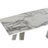 Kép 3/7 - Konzol asztal mdf, acél 120x40x76 cm fehér, ezüst