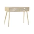 Kép 2/6 - Konzol asztal mdf, lucfenyő, fém 100x36x78 cm natúr, arany
