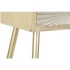 Kép 4/6 - Konzol asztal mdf, lucfenyő, fém 100x36x78 cm natúr, arany