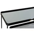 Kép 3/6 - Konzol asztal szett fém, üveg 107,5x32,5x80,5 cm fekete S/2