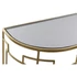 Kép 3/8 - Konzol asztal szett fém, üveg 107x36x78,5 cm arany S/2