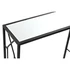 Kép 3/6 - Konzol asztal szett fém, üveg 82x32x76 cm fekete S/2