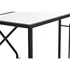 Kép 4/6 - Konzol asztal szett fém, üveg 82x32x76 cm fekete S/2