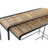 Kép 3/6 - Konzol asztal szett rattan, fém 111x32x80 cm natúr, fekete S/2