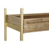 Kép 4/6 - Konzol asztal trópusi fém, üveg, fa 100x38x80 cm arany, natúr