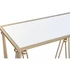 Kép 3/6 - Konzol asztal tükör fém, üveg 120x40x80 cm arany