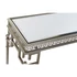 Kép 3/5 - Konzol asztal tükör fém, üveg, mdf 117x31x75 cm ezüst