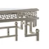 Kép 4/5 - Konzol asztal tükör fém, üveg, mdf 117x31x75 cm ezüst