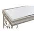 Kép 3/6 - Konzol asztal tükör fém, üveg, mdf 122x31x72 cm ezüst