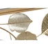 Kép 4/5 - Konzol asztal tükör leveles fém, üveg 108x37x80 cm arany