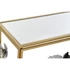 Kép 3/6 - Konzol asztal tükör virágok fém, üveg 108,5x38x80 cm szürke, arany