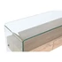 Kép 3/11 - Konzol asztal üveg, mdf 120x35x80 cm világosbarna, átlátszó