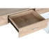 Kép 5/11 - Konzol asztal üveg, mdf 120x35x80 cm világosbarna, átlátszó
