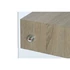Kép 8/11 - Konzol asztal üveg, mdf 120x35x80 cm világosbarna, átlátszó
