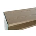 Kép 3/7 - Konzol asztal üveg, mdf 160x45x80 cm világosbarna, átlátszó