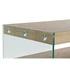 Kép 4/7 - Konzol asztal üveg, mdf 160x45x80 cm világosbarna, átlátszó