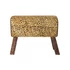 Kép 5/5 - Lábtartó leopárd fa, bőr 67x30x51 cm barna, fekete