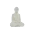 Kép 2/6 - Lámpa asztali Buddha matt üvegszál 25x17x31 cm fehér