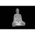 Kép 3/6 - Lámpa asztali Buddha matt üvegszál 33x24x42 cm fehér