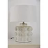 Kép 2/2 - Lámpa asztali gömb porcelán 42x42x53 cm fehér