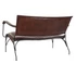 Kép 8/8 - Pad fém, bőr, fa 127x70x74 cm barna, fekete