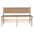 Kép 2/7 - Pad teakfa, bőr 140x59x89 cm bézs