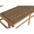 Kép 3/7 - Pad teakfa, bőr 140x59x89 cm bézs